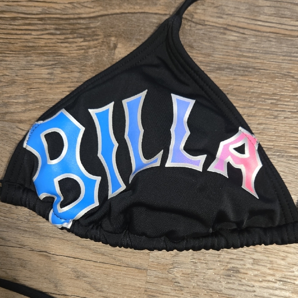 Billabong Bikini Set Black Bikini with Multicolor Lettering - Picture 3 of 12